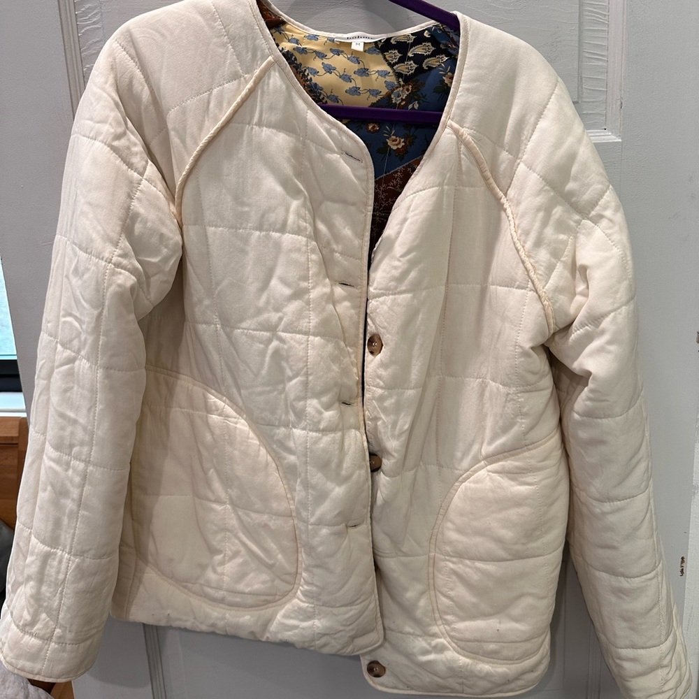 Reversible Coat. Quilted Pattern Interior. Button… - image 4